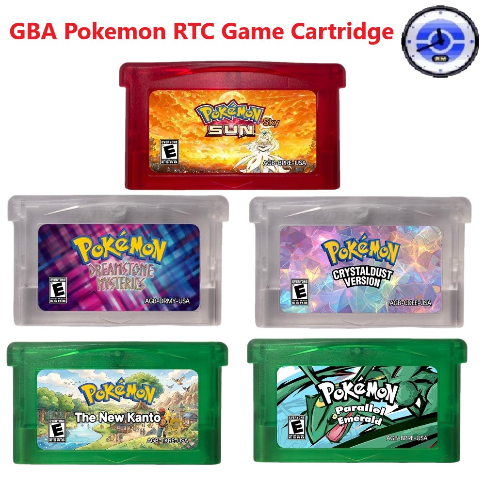Rom Cartridge Flash - Cartouche de jeu GBA RTC Pokemon