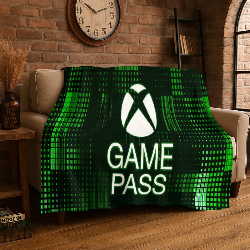 Retro Gaming Xbox - Couverture en flanelle rétro avec logo
