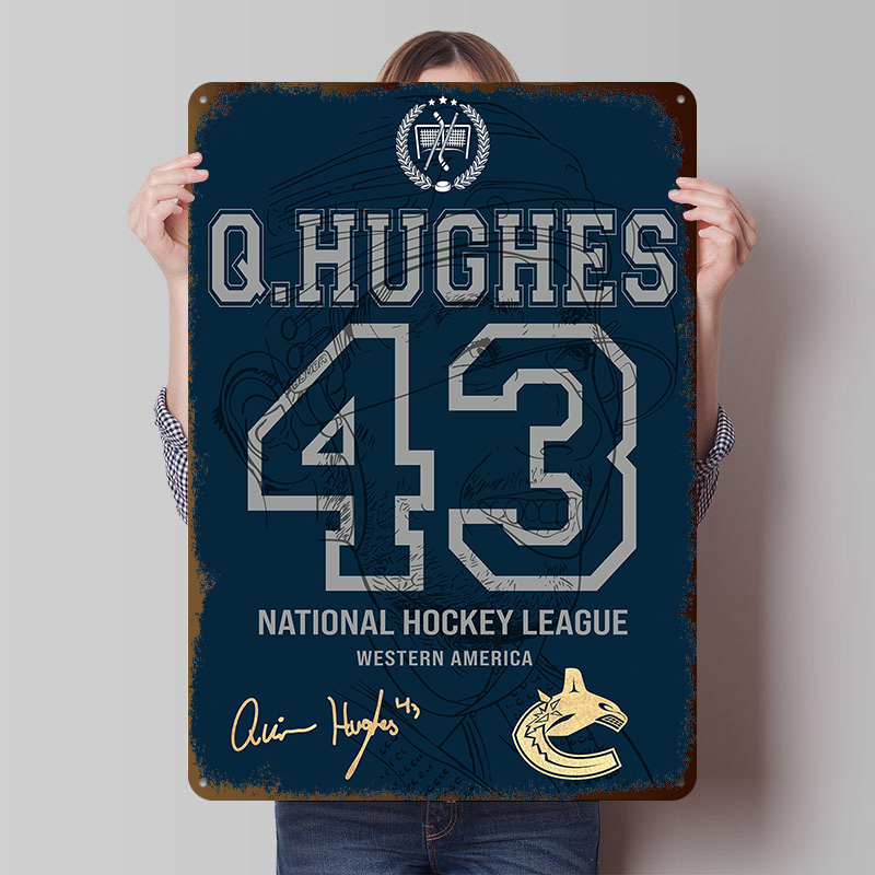 Retro Gaming Vancouver - Quinn Hughes 43 Vancouver affiche en