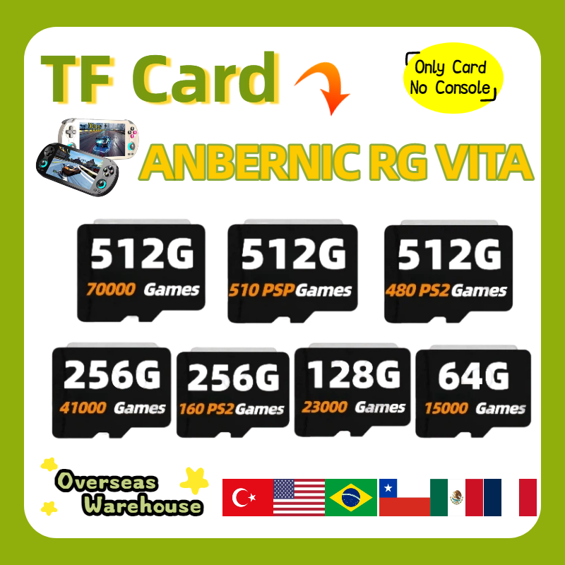 Retro Gaming Anbernic - Carte de jeu vidéo pour consoles