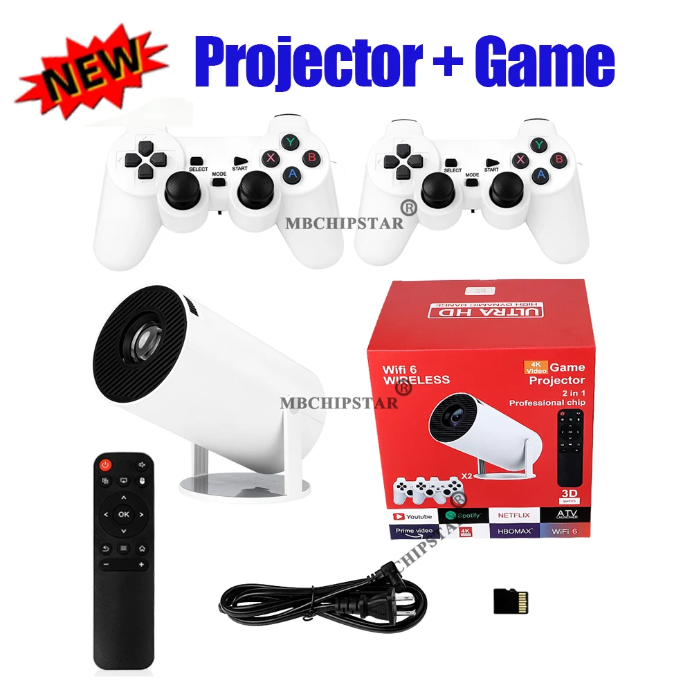 Retro Gaming With Projector - Projecteur de jeu H90PRO 4K, 19000