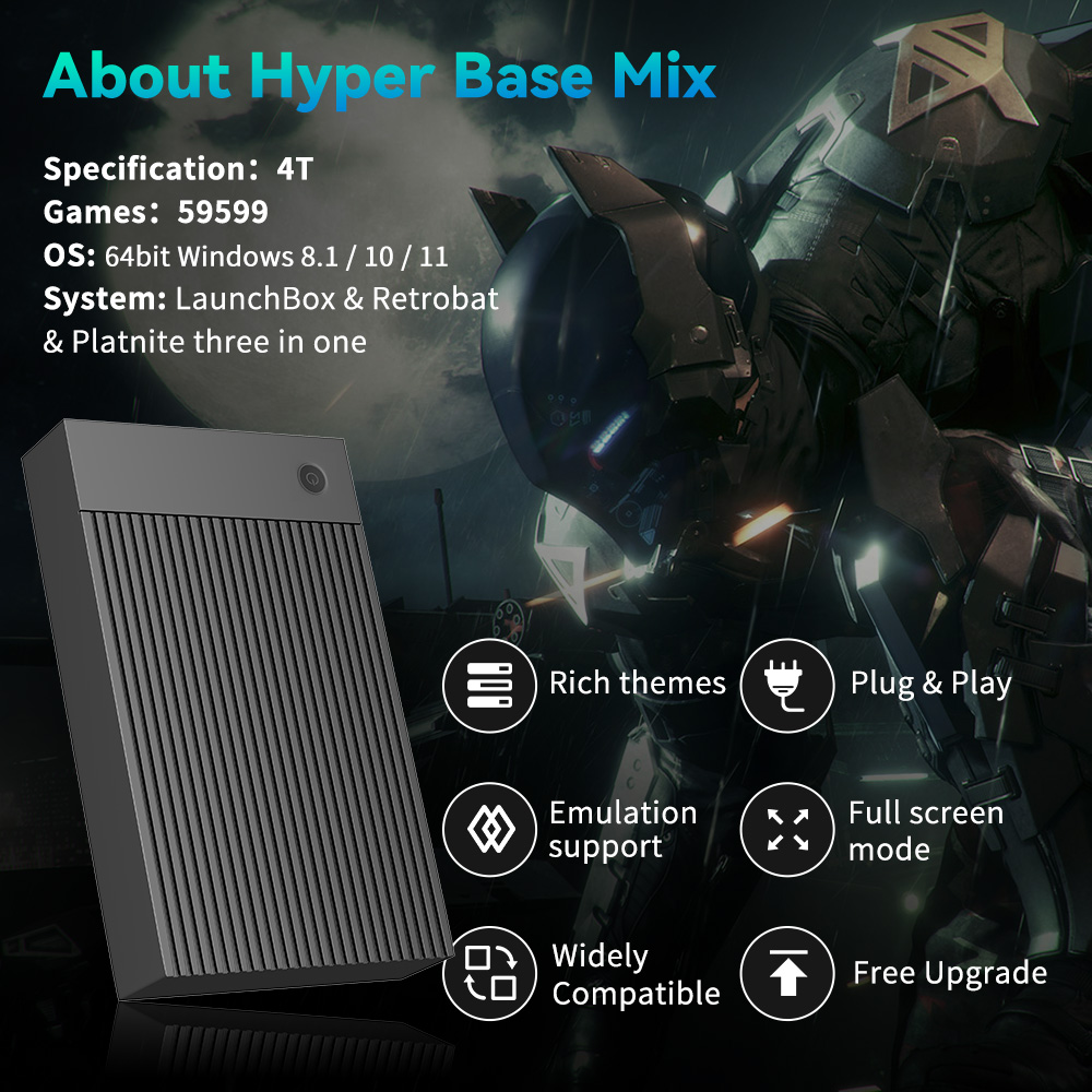 Hyper Base Mix 4TB Console de  - Retro Gaming Devices avis et prix